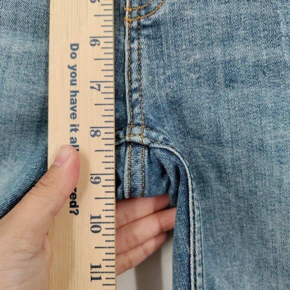 Zara Basic Z1975 Mid-Rise Raw Hem Denim Skinny Ankle Jeans Size 4 Women Blue - Picture 5 of 12